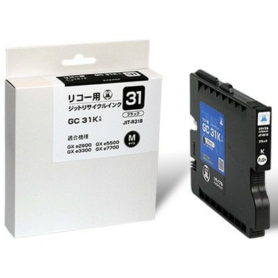 リコー RICOH GXカートリッジ GC31K ブラック Mサイズ対応 ジットリサイクルインクカートリッジ 【JIT-R31B】